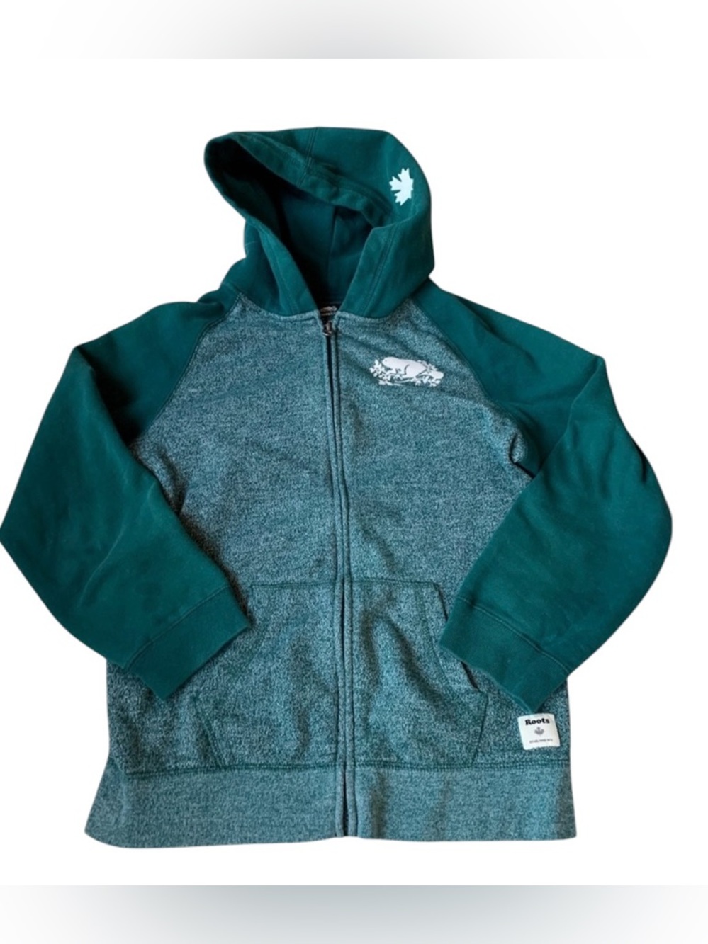 🎇🎆3for$9 Rootskids zipup hoodie. Green. Size XXL 13-14yrs.